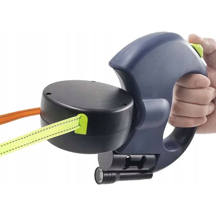 Podwójna smycz automatyczna + LED