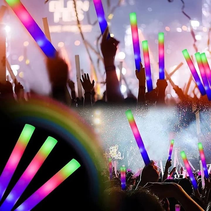 Pałki LED Świecące na Imprezę Klubową, 3 Tryby Świecenia, 10 Sztuk