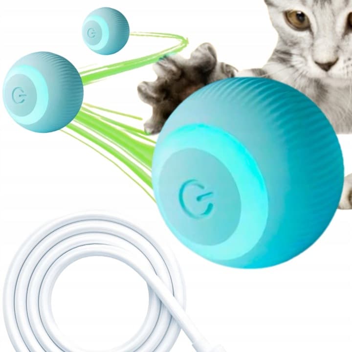 Interaktywna Piłka USB dla Kota i Psa - Uciekająca Zabawka 🐾